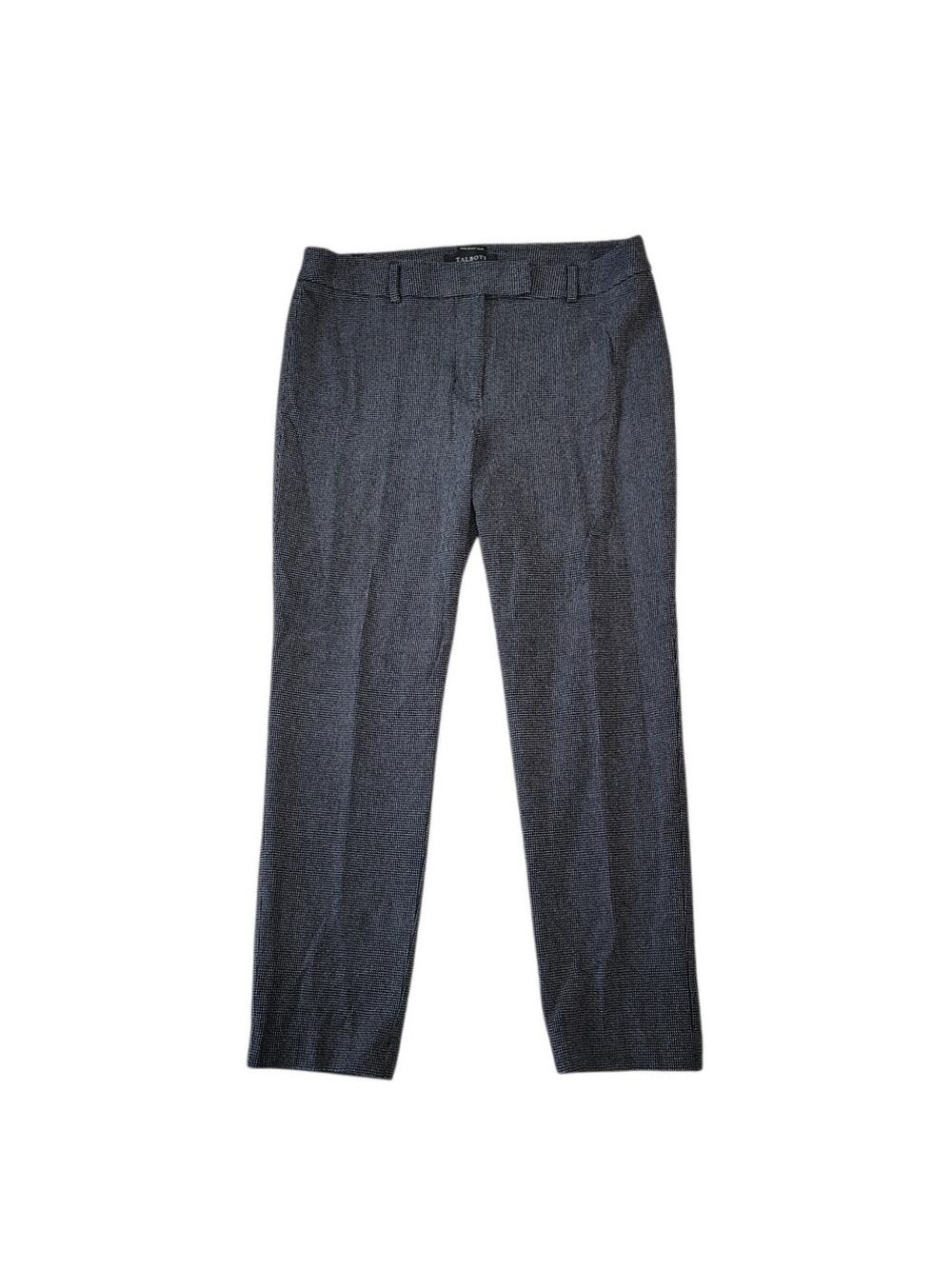 Talbots Houndstooth Ankle Pants High Waist Slim Career Trouser 6P
